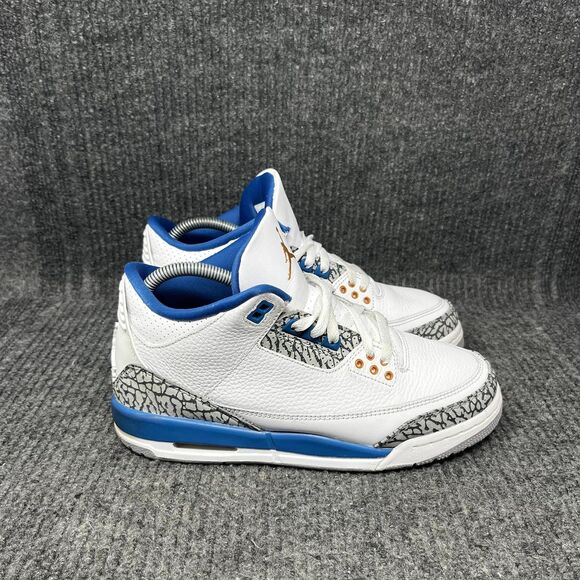 Nike Air Jordan 3 Retro Washington Wizards White Blue 7Y Womens 8.5 DM0967-148 - Picture 1 of 9